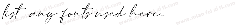 list any fonts used here字体转换